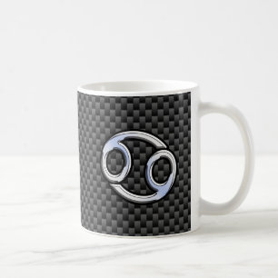Mug Symbole moderne du cancer Zodiac Fibre de carbone
