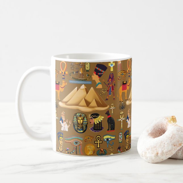 Mug SYMBOLE motif D'HIÉROglyphE ANCIEN (Avec donut)