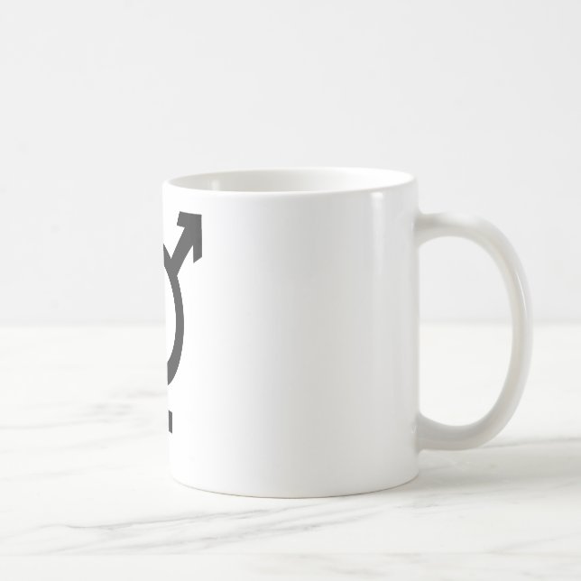 Mug Symbole noir de transsexuel (Droite)