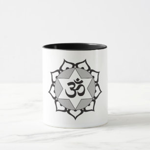 Mug Symbole noir original d'OM de yoga