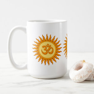 Mug Symbole Om dans le soleil radiant Spirituel Hindou