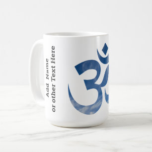Mug Symbole Om du Motif des nuages du ciel bleu 15oz
