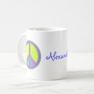 Mug Symbole PAIX avec des couleurs remplies