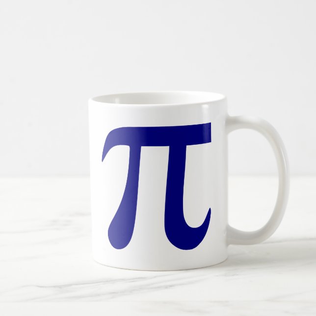 Mug Symbole Pi Bleu Marine (Droite)