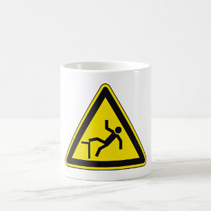 Mug Symbole piéton à cordon de prudence