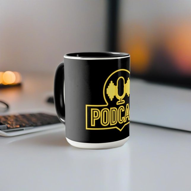 Mug Symbole Podcast Faux Neon (Créateur téléchargé)