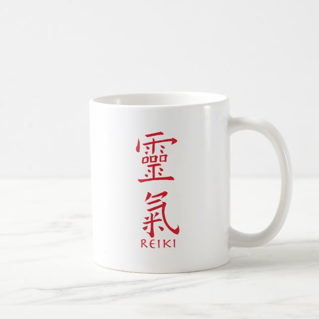 Mug Symbole Reiki en encre rouge (Droite)