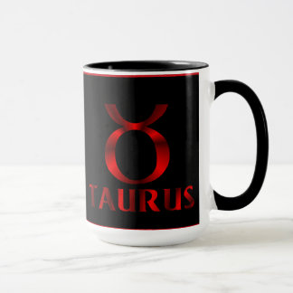 Mug Symbole rouge d'horoscope de Taureau