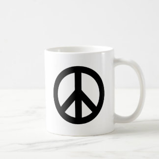 MUG SYMBOLE SYMBOLE DE LA PAIX BLANC NOIR