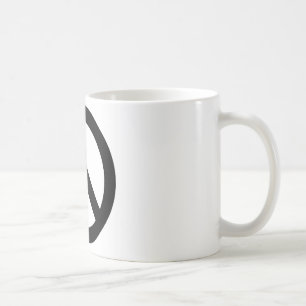 MUG SYMBOLE SYMBOLE DE LA PAIX BLANC NOIR