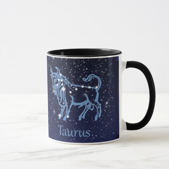 Mug Symbole Taurus Constellation et Zodiaque avec étoi (Droite)