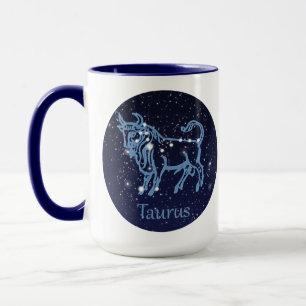 Mug Symbole Taurus Constellation et Zodiaque avec étoi