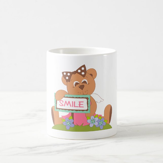 Mug Symbole Teddy Bear with Bow Holding Smile (Créateur téléchargé)