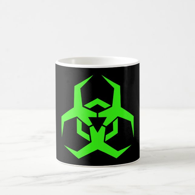 Mug Symbole vert au néon de Biohazard (Centre)