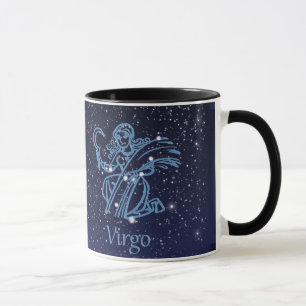 Mug Symbole Virgo Constellation et Zodiac avec étoiles