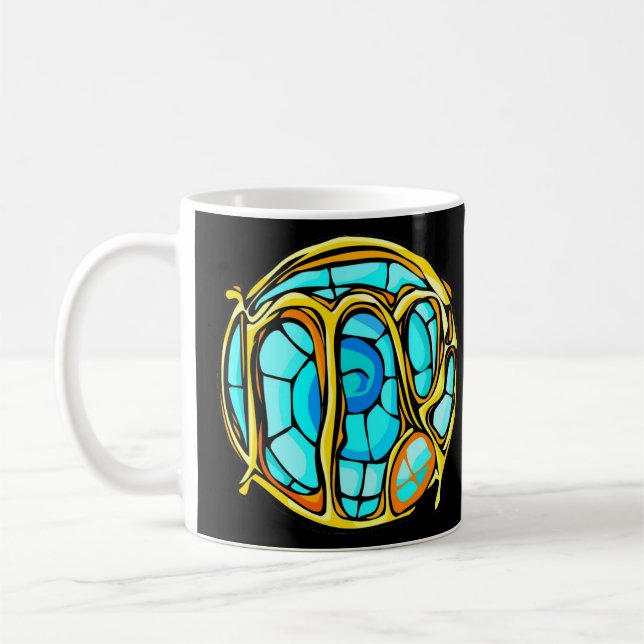 Mug Symbole Virgo couleur pierre bleue (Gauche)