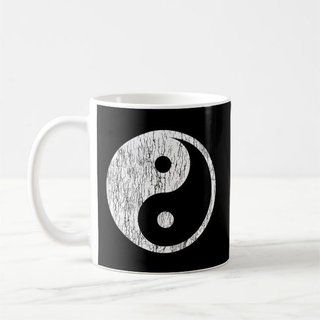 Mug Symbole Yin Yang en détresse (Gauche)