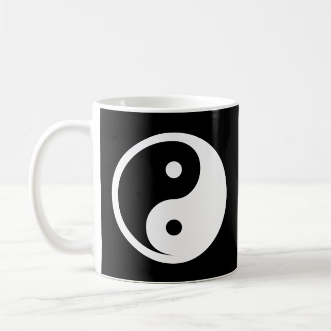 Mug Symbole Yin Yang - tatouage solide design 2 (Gauche)