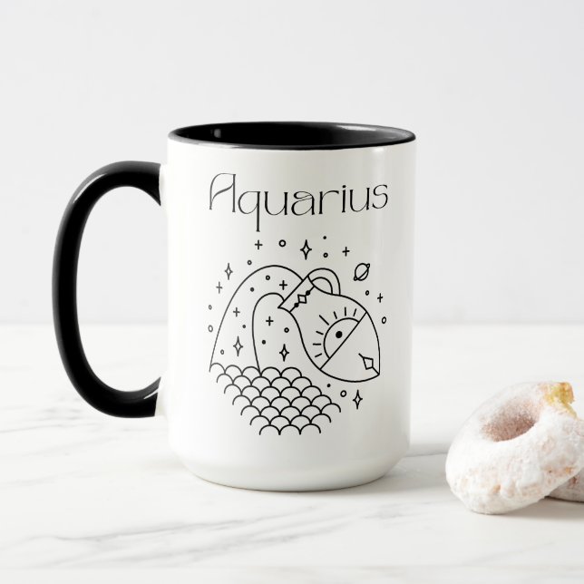 Mug SYMBOLE Zodiaque Aquarius (Avec donut)