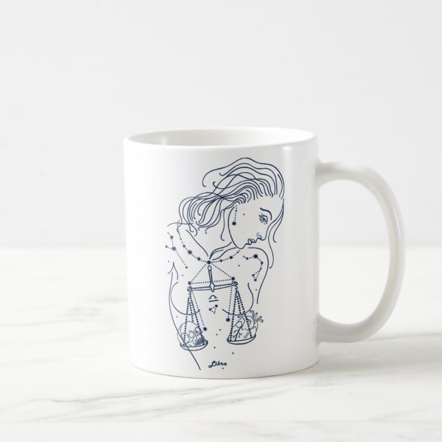 Mug Symbole Zodiaque de la Girl Libra (Droite)