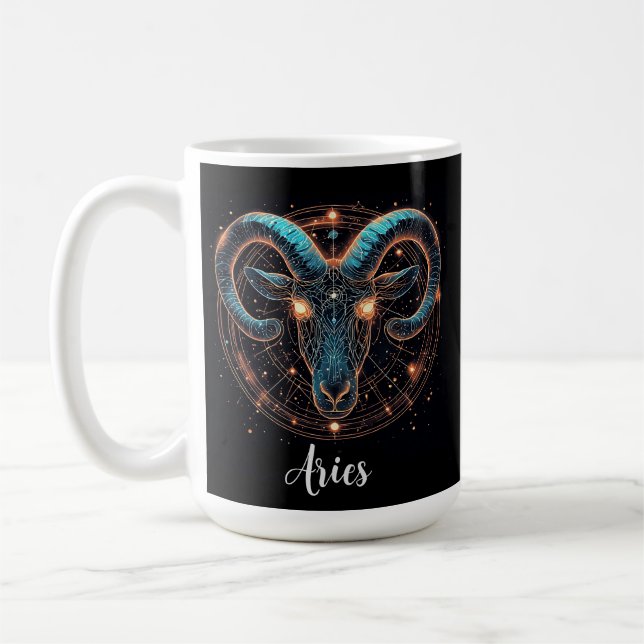 Mug Symbole Zodiaque Des Baies D'Or Avec Ornements (Gauche)