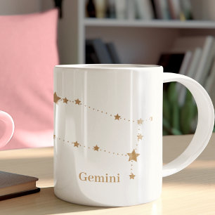 Mug SYMBOLE Zodiaque Moderne Gemini Or   Air de l'élém