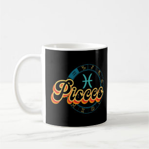 Mug SYMBOLE Zodiaque Pisces Astrologie Graphique Rétro