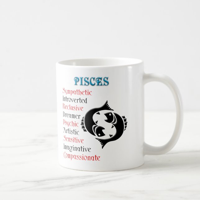 Mug Symbole zodiaque Pisces Horoscope (Droite)