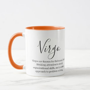 Mug Symbole Zodiaque Virgo personnalisé Nom et traits