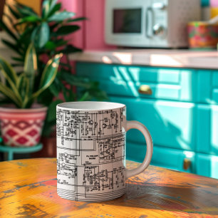 Mug Symboles du diagramme de schéma Circuit électroniq