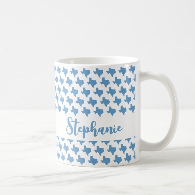 Mug Symboles du Texas, État du Texas, Bleu (Droite)