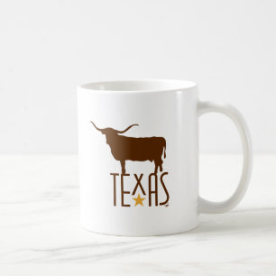 Mug Symboles du Texas, Longhorn, marron