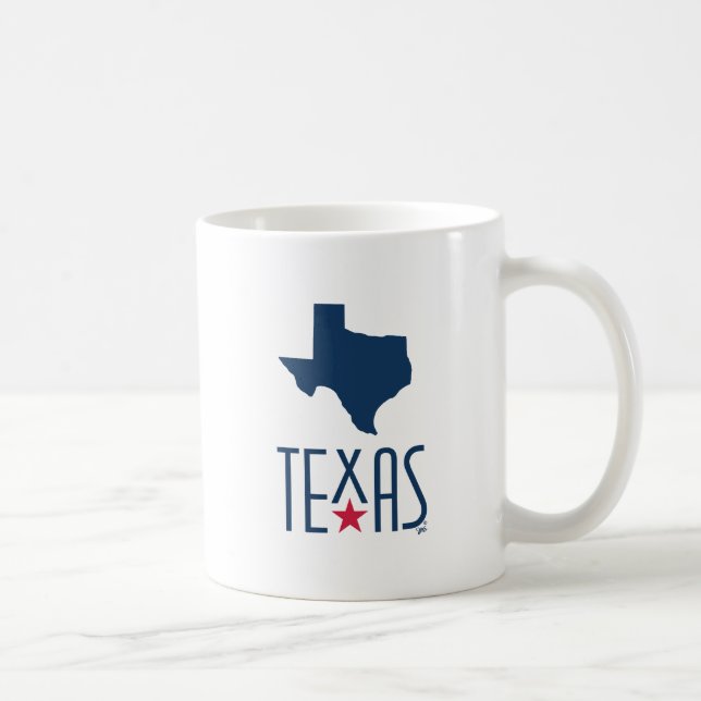 Mug Symboles du Texas, Texas, bleu marine (Droite)