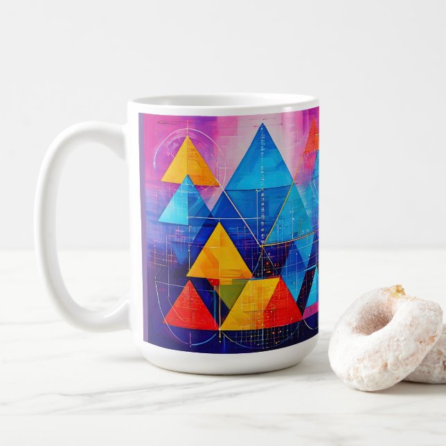 Mug Symboles géométriques Abstrait #10 (Avec donut)