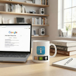 Mug Symboles modernes d'information brillante