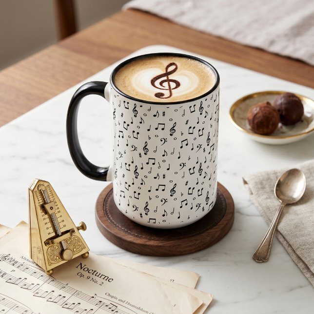 Mug symboles musicaux (Créateur téléchargé)