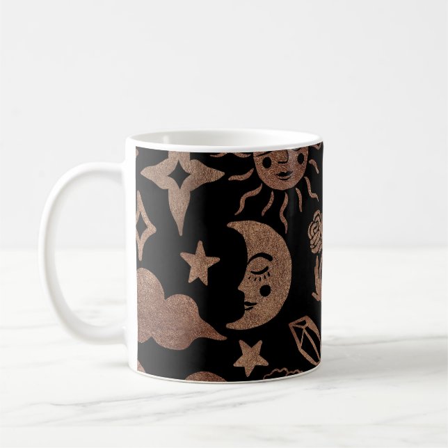 Mug Symboles mystiques : serpent, soleil, lune. (Gauche)