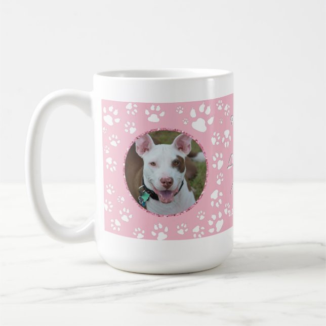 Mug Sympathie de chien Mémorial de vos photos Empreint (Gauche)