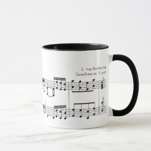 Mug Symphonie #9 (noir) de Beethoven