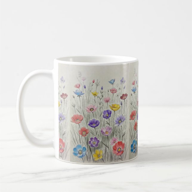 Mug Symphonie de fleurs sauvages (Gauche)