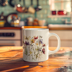 Mug Symphonie fleur sauvage : L'art de l'aquarelle