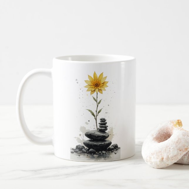 Mug Symphonie Pétales et Pierres (Avec donut)