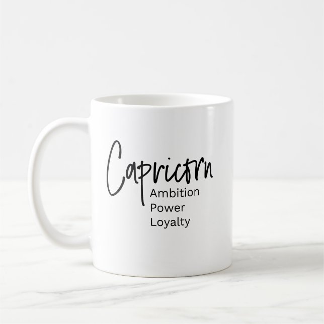 Mug Symptômes positifs du zodiaque de Capricorne (Gauche)