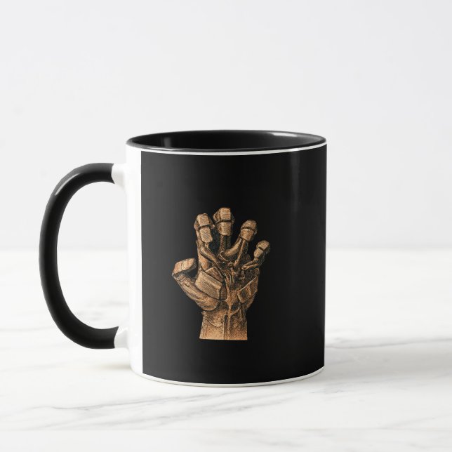 Mug System Break Hand Abstract Hacker Power Symbol (Gauche)