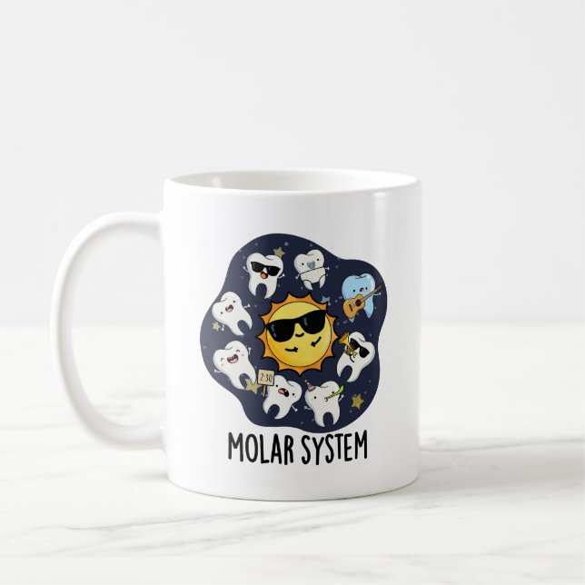 Mug Système Molaire Blague Drôle Astronomie Dentaire P (Gauche)