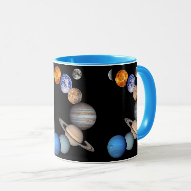 Mug Système solaire Montage JPL Planet Photos (Devant droit)