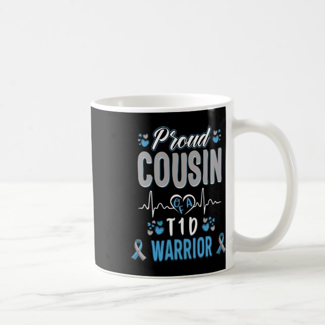 Mug T1d Fière Cousine Sensibilisation au diabète Type  (Droite)