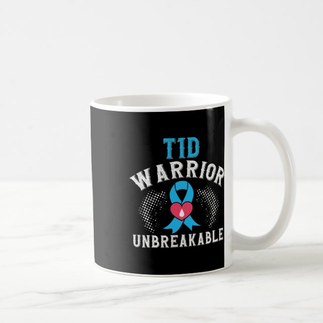 Mug T1d Warrier Unbreakable Diabetes Awareness Mois B (Droite)