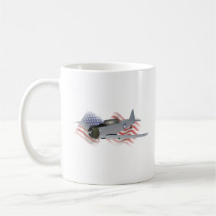 Mug T-6 Texan Trainer Aircraft with American Flag