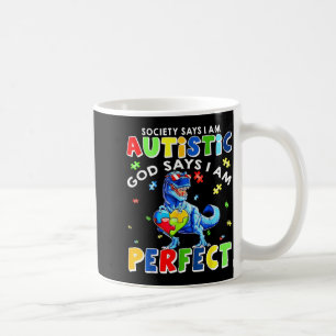Mug T Rex Dinosaure Autisme Sensibilisation Dieu Dit P